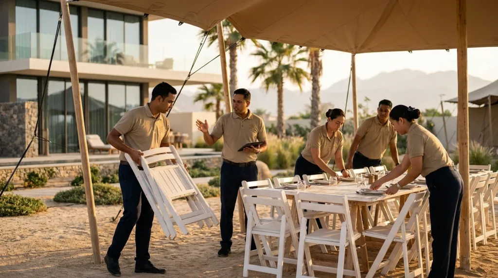 تاجير كراسي وطاولات بالكويت: خيارات مميزة لفعاليات لا تُنسى — الغزال للحفلات